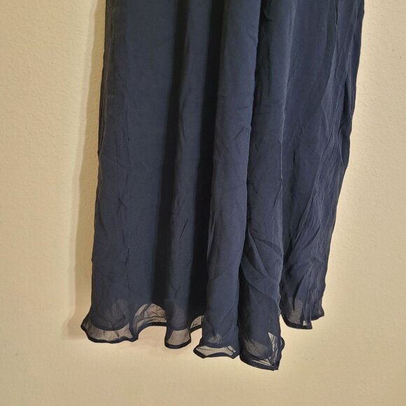 Express Black Y2K Halter Dress 10 Silk Babydoll Empire Whimsigoth Fairy Grunge - Picture 7 of 7